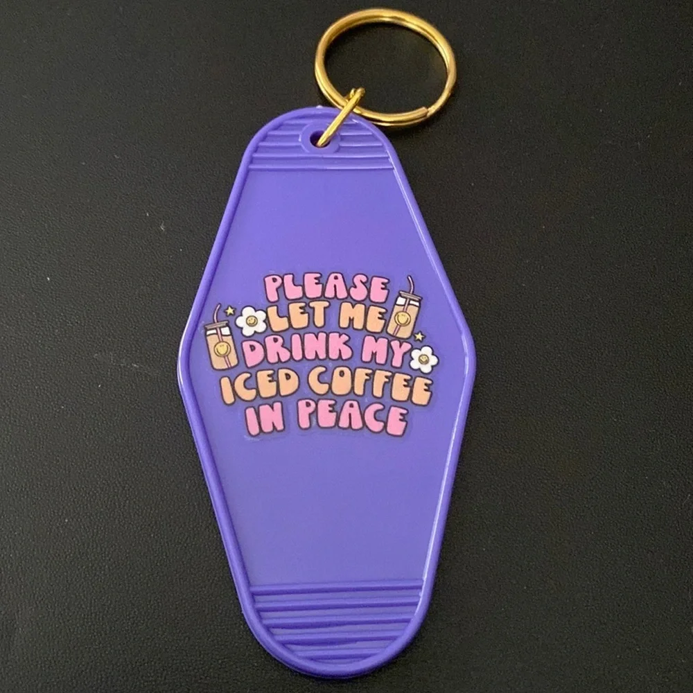 Ice Coffee Motel Keychain - Picture 1 of 4